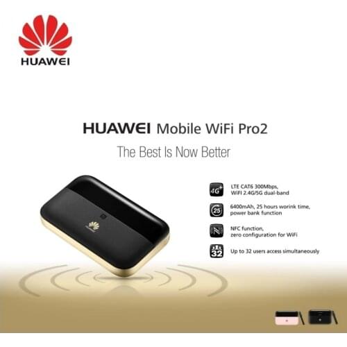 Unlocked cat6 Huawei E5885 300mbps 4g wifi router 4g wi-fi router Mobile WiFi PRO 2 wiith rj45 power bank E5885Ls-93a Cat6