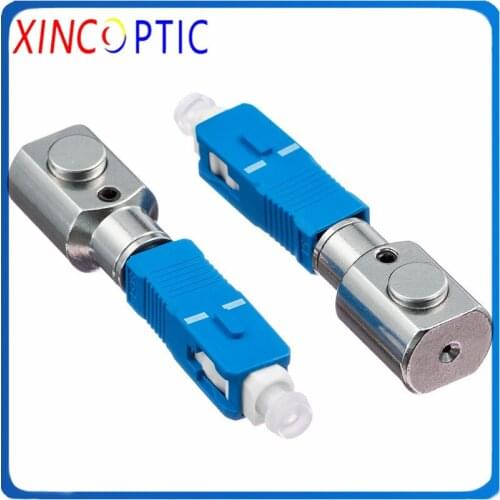 SC Round Type Bare Fiber Optic Adapter Connector SC/UPC Fiber Optic Flange Coupler Optical Fiber Conector Test Temporary