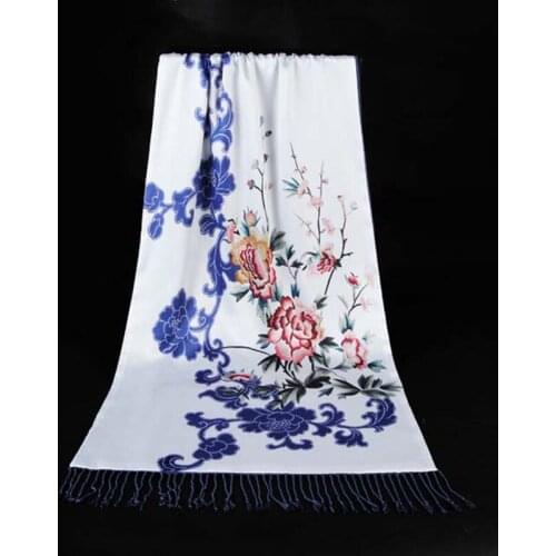 Winter scarf шарф Long Scarf Luxury Women Double Side satin shawl Female high Quality Print hijab foulard femme winter scarf