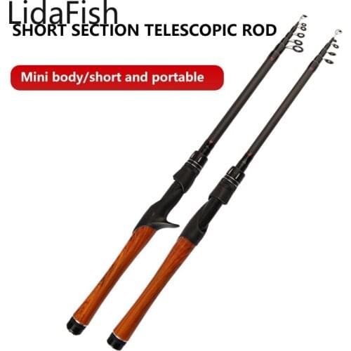 Lidafish Casting Spinning Fishing Rod 1.8M-2.7M Carbon Fiber Rod Telescopic Lure Fishing Rod 5-28g Travel Rod