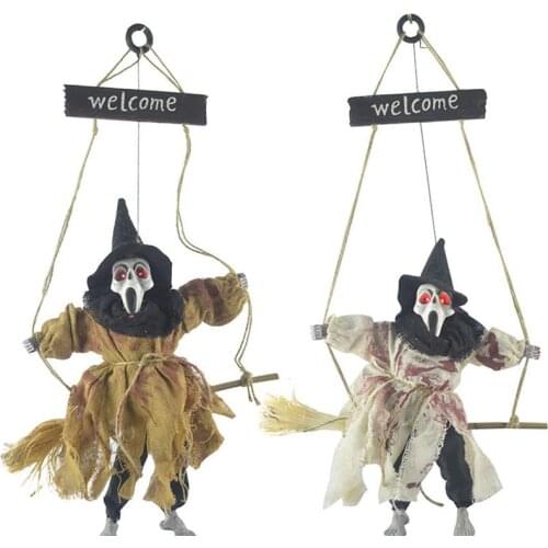 1 PCS Halloween Ghost Doll Decoration Hanging Front Door Haunted House Scary Ghost Doll Ornament Prop For Halloween Accessories