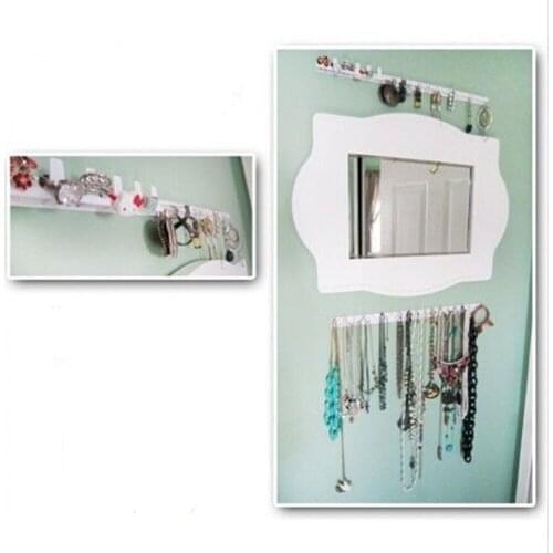 Jewelry Display Rack 9-in-1 Jewelry Display Organizer Adhesive Paste Wall Hanging Necklace Hanger