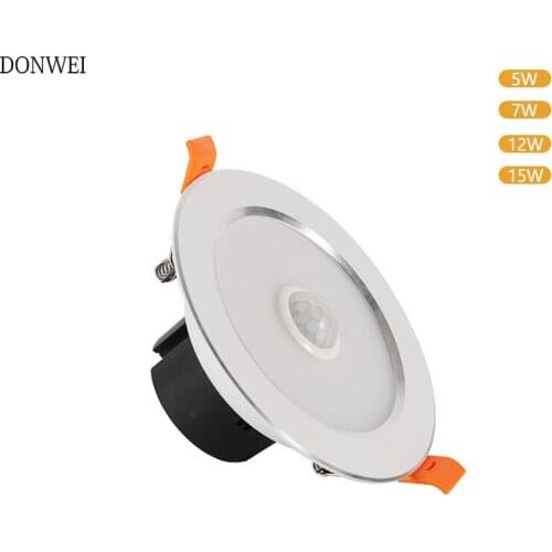 Recessed LED Downlight PIR Motion Sensor Night Lighting 5W 7W 12W 15W Modern Downlight For Livingroom Corridor Balcony