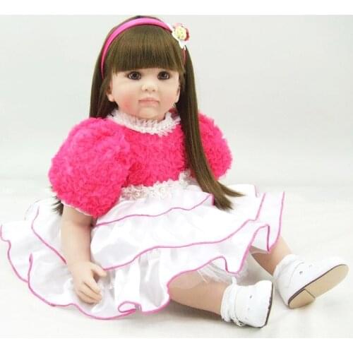 22inch High Quality Vinyl Silicone Reborn Baby Doll Collection Doll Toddler Lifelike Newborn Doll Toy for Kids Christmas Gifts