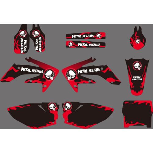 0375 Black & Red New Style TEAM GRAPHICS & BACKGROUND Decal Sticker Kits for Honda CRF250 CRF250R CRF 250R 250 R2006 2007