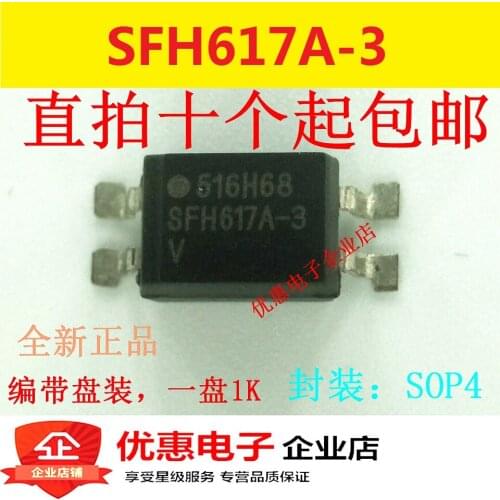 10PCS SFH617A-3 SFH617A-3T SMD SOP-4