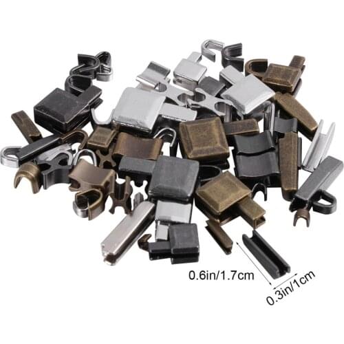 24 Set Metal Zipper Head Sliders Retainer Insertion Pin Zipper Stop Accessories Plug Zipper Repair Kit for Coat Home DIY (Mi