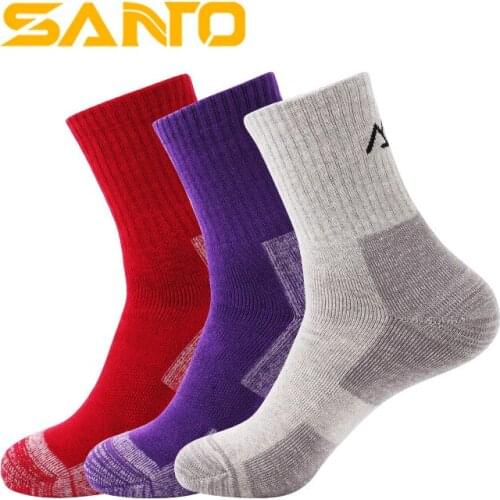 3Pairs/lot 2020 New Winter Brand Women Cotton Socks Quick-drying Print Thick Warm Thermal Socks Absorbent Female Terry Socks