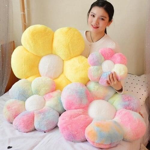 30-65cm Beautiful Colorful Flower Plush Pillow Toy Soft Cartoon Plant Stuffed Doll Chair Cushion Sofa Kids Lovers Birthday Gifts