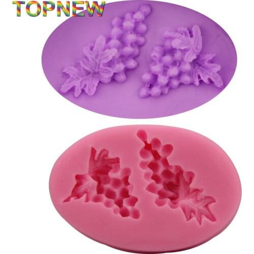 Grape shape Chocolate Candy Jello 3D Mold Mould Cartoon Figre/cake tools Soap Mold Sugarcraft Cake Decoration 2382