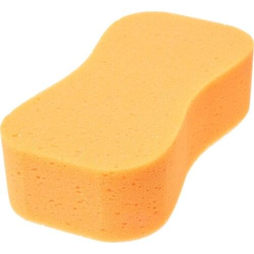 Auto Car Windshield Soft Perforated Yellow Wash Sponge Pad
