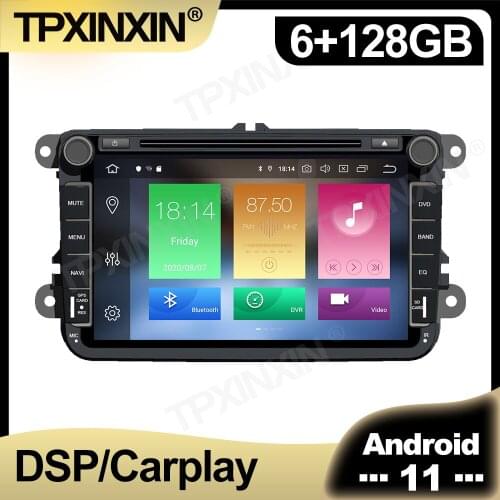 Android 11 For VW Golf Polo Tiguan Passat b7 b6 leon Skoda Car Radio Multimedia AutoRadio DVD Player Navigation Stereo GPS 2din