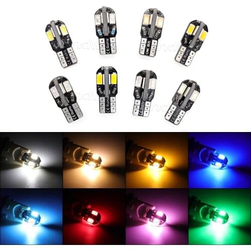 10 /20 Pieces T10 W5W LED Bulbs Car Wedge Side Marker Light Canbus White 5730 8SMD LED 12V Car Side Wedge Light White Lamp Auto