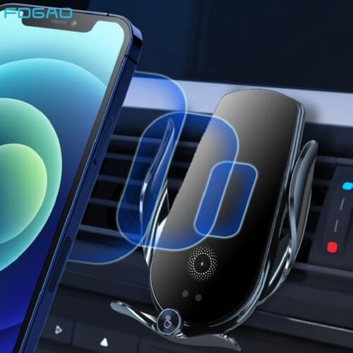15W Qi Wireless Charger Car Mount Intelligent Infrared for Air Vent Mount Car Phone Holder Wireless Car Charger For iPhone12 pro