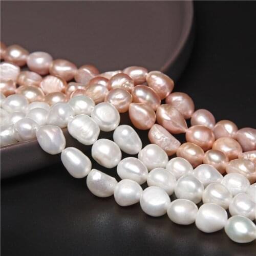 Natural 10-11mm Pearl Beads Fine 100% Freshwater Baroque Loose Perles For DIY Craft Bracelet Necklace Jewelry Making 14" strand