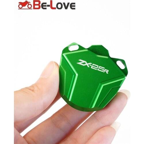 With logo ZX25R Motorcycle CNC Key Case Cover Shell For Kawasaki Ninja ZX-25R ZX 25R ZX25R 2020-2021 (Key Without chip)