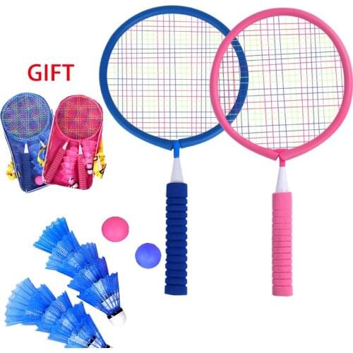 Children Shuttlecock Racquet with Badminton Racket Pracitical Professional Racquet Set for Children Indoor/Outdoor Sport Game