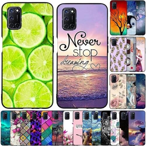 For OPPO A52 Case Flower Animal Cover Silicone Case For OPPO A52/A92/A72 Bumper Shockproof Phone Case Coque for Oppo A72 Covers
