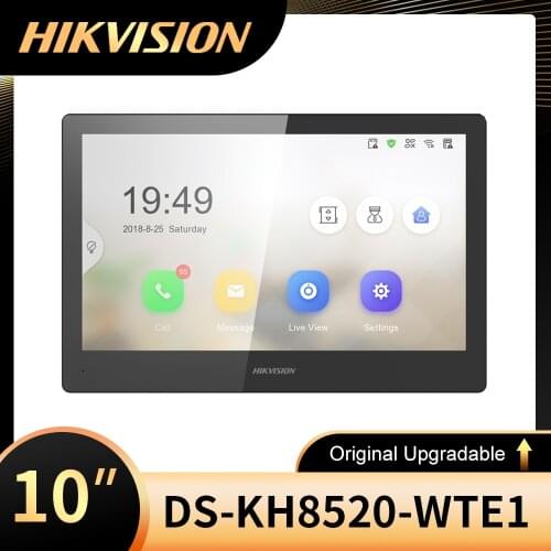 Original Hik 10 Inch Video Intercom Network Indoor Station Wireless Colorful TFT Screen DS-KH8520-WTE1