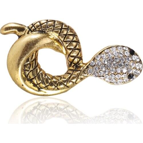 And American wind restoring ancient ways alloy hip hop punk pin cobras man spot brooch garment accessories wholesale