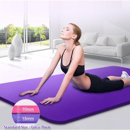 10/15/20mm Thick Yoga Mat 183X60 Big Size Sport Pilates Fitness Tapete Body Building Mat Non-slip Gym Exercise Dancing Pad