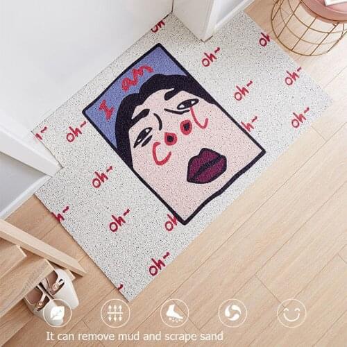 Creative Funny Welcome Doormat Entrance Hallway Foyer Non-Slip Floor Rugs Front Door Mat Bedroom Kitchen Dust Proof Carpet Rug