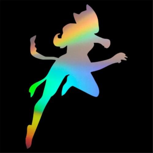 Cat Lady Flying Wall Home Glass Room Window Laptap Car Sticker Door Auto Truck Animal Vinly