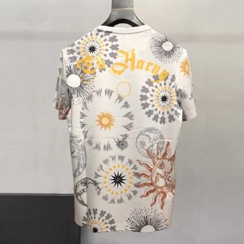 Summer Plus Size Casual 2021 Runway Fashion Luxury Beading Animal Pirnt White XXL 3XL 4XL Loose T-Shirts