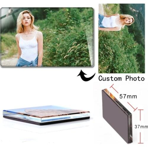 Diy personalized custom photo crystal glass home decoration magnetic stickers refrigerator magnet stickers travel souvenirs