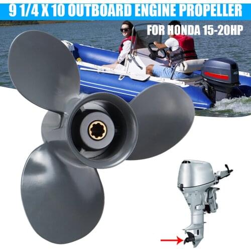 Audew Marine Boat Engine Propeller 9 1/4 x 10 Outboard Engine Propeller For Honda 15-20HP
