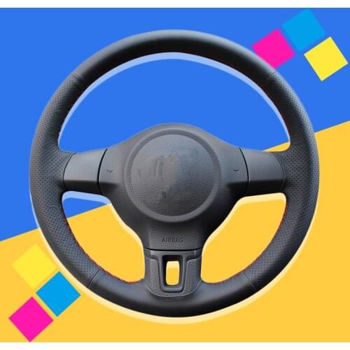 Auto Braid On The Steering Wheel Cover for Volkswagen Golf 6 Mk6 VW Polo MK5 2010-2013 Car DIY Interior Accessories Car-styling