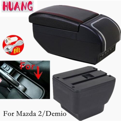 For MAZDA MAZDA 2 Armrest Interior Parts 2017 Car Armrest box Retrofit parts Storage box car accessories Interior with U