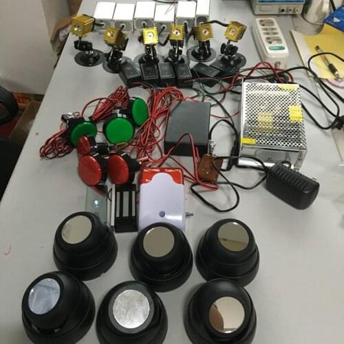 Game props Tools Tangram unlock can modify the sound Reality Room Escape props puzzle Trigger unlock tool Takagism game