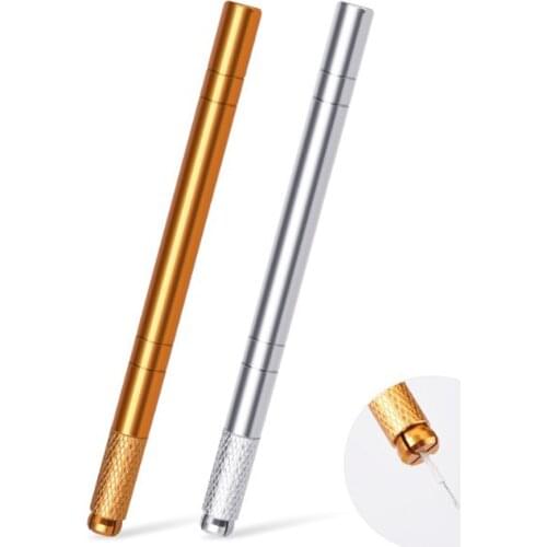 10pcs Gold/Silver High Quality Manual Microblading Pen Tattoo Eyebrow Permanent Makeup Pen Tools