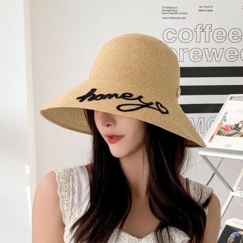 Hot Fashion Summer Beach Sun hat Trilby Large Brim Jazz Sun Hat Panama Hat Paper Straw Women Men Cap