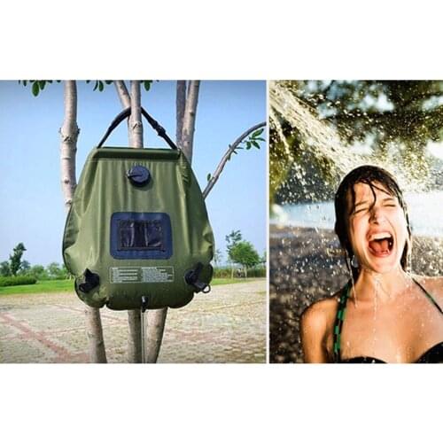 Solar Shower Bag for Camping Beach Swimming Heating Bath Bag Portable 5 Gallon