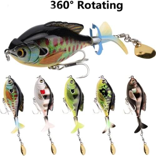 1Unit Whopper Popper 9.5Cm/16.9G Topwater Fishing Lure Artificial Bait Hard Plopper Soft 360 Rotating Tai Fishing Lure Wobblerr