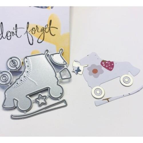 SS Creativity 1pc Skate Silver Cutting Dies Craft Paper Scrapbooking Metal Layer Dies Material diy Tag Cardmaking Decor. Tag