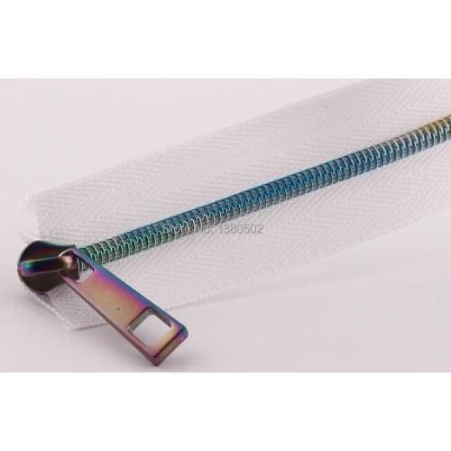 1 yard Rainbow color Zipper and 1pcs zipper Pullers sliders For Clothing Garment shoes bag accessories