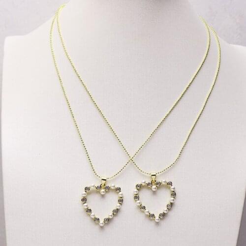 10 Strands Wholesale heart shape pendant necklace jewelry necklace gift for lady Heart pendant necklace gift for lady 9781