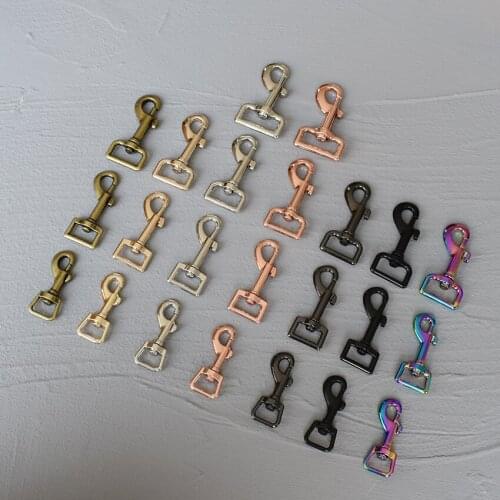 10 Pcs 15/20/25/30mm Metal Snap Hook Leather Belt Strap Bag Buckles Clasps Lobster Dog Collar Keychain Swivel Trigger Clips
