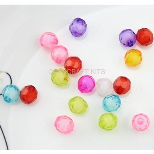 1200 pcs assorted 10mm Acrylic Round Beads random mix 2 tones Transparent Beads for crafts supply-YZ0089