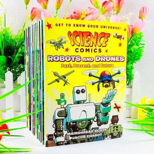 14 Books Science Comics English Popular science cartoon for children Early Childhood words learning gift For kids