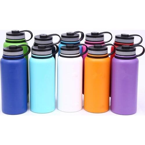 50pcs fashion water bottle 40oz 18oz 32oz Vacuum Insulated 304 Stainless Steel Wide Mouth big capacity travel