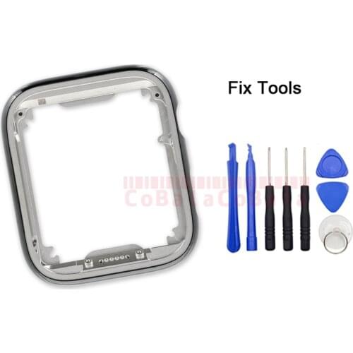 1pcs Aluminum Middle Frame Case For Apple Watch Series 4 5 40mm 44mm LCD Display Holder Hold Set Cover Housing Bezel