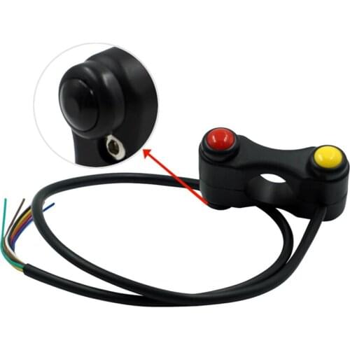 Aluminum Motorcycle 7/8" 22mm Handlebar Switches Headlight Hazard Brake Fog Lights Horn ON OFF Start Switch 3 Buttons