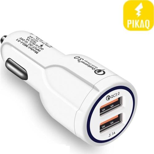 3.1A Dual USB Car Charger Fast Adapter QC3.0 For Huawei Mate 30 P40 Pro Realme C11 C3i X3 6 6s X2 Pro POCO f2 pro f3 m3 x3 Note6