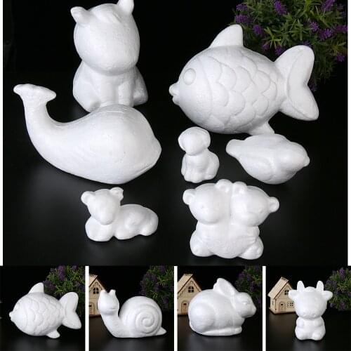 White Polystyrene Foam Balls Modeling Animals Shape Styrofoam Crafts Children Toys Gifts Wedding Party Supplies Home Decoration