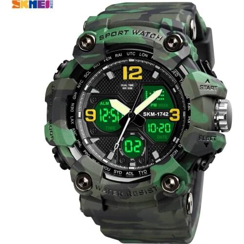 Dual display Watch Men Wristwatch Digital Quartz Movement 2 Time Male Military Waterproof Men Sports Watches Relogio Masculino