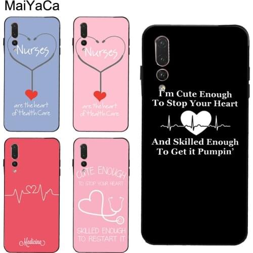 Nurse Medical Medicine Health Heart Case For Huawei P30 Pro P20 P40 Mate 20 Lite P Smart 2019 Nova 5T Honor 8A 8X 9X 10i 20